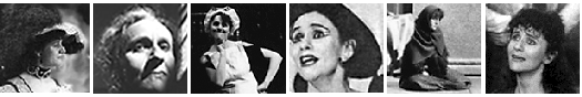 Frieze of pictures showing Carol Rowlands, mezzo soprano in various roles